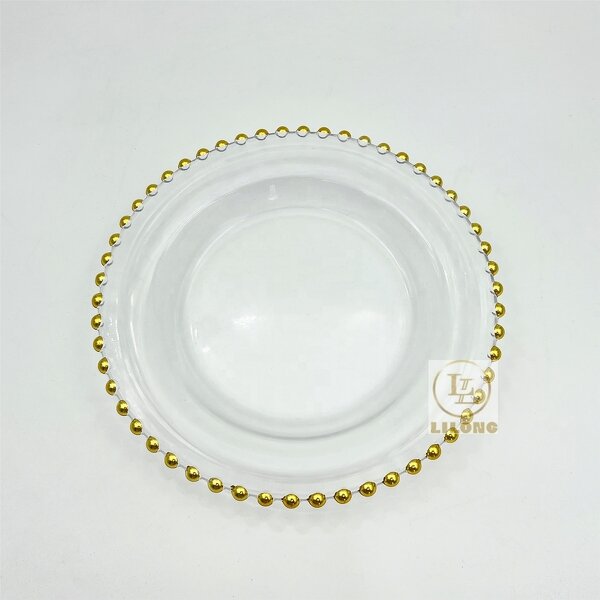Glass Plates Factory - OEM Luxury 8.5 Inches Decorative Round Clear