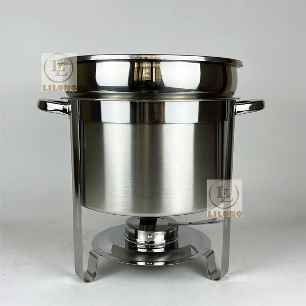 Soup Stove Factory - OEM Hot Sale 11L Round Stainless Steel Buffet Serving