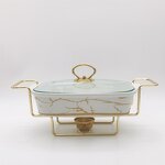 Alcohol Stove Factory - OEM High Quality Gold Ceramic Buffet Food Warmer