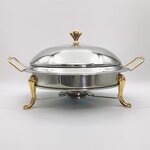 Small Chafing Dish Set Factory - OEM Hot Sale Golden Silver 18-28CM Stainless Steel