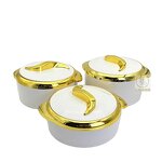 Insulated Hot Pot Set Factory - OEM Luxury Home Use 3 Pcs Set Stainless Steel