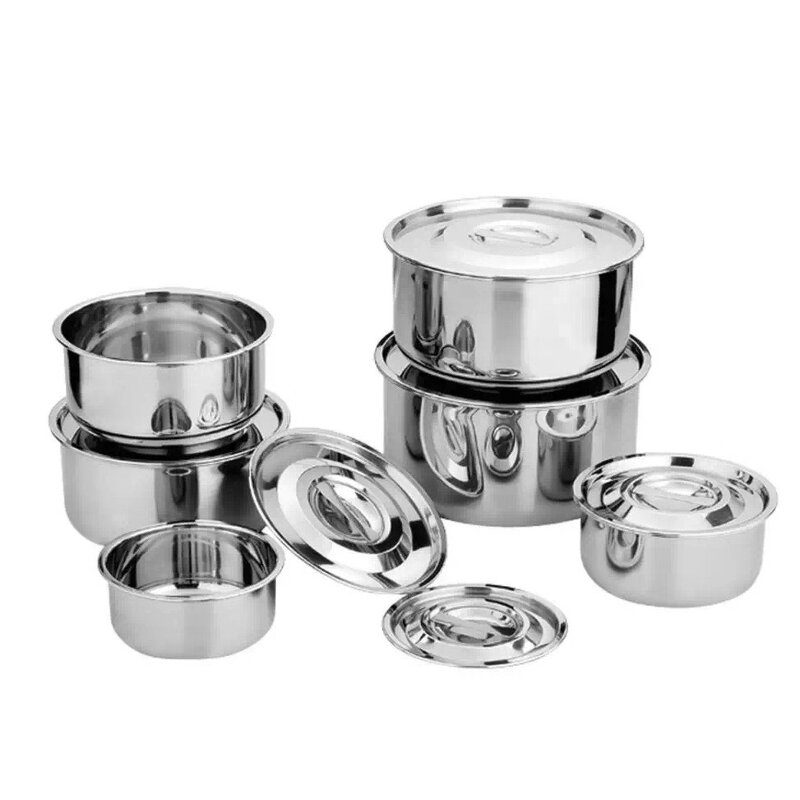 Cooking Pot Set Manufacturer - OEM Hot Selling Stainless Steel Indian Thailand 5pcs Set