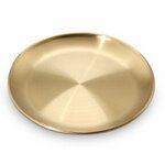 Gold Serving Tray Manufacturer - OEM Luxury Stainless Steel Round Dinner Plate