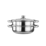 Double Layer Steamer Factory - OEM Cheap Price Stainless Steel Cooking Pot