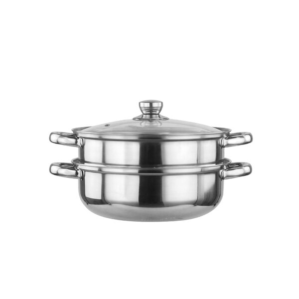 Double Layer Steamer Factory - OEM Cheap Price Stainless Steel Cooking Pot