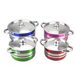 Colorful Cookware Set Factory - OEM Hot Sale Stainless Steel 8pcs Saucepan with Cover