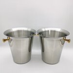 Champagne Bucket Factory - OEM Stainless Steel with Double Ear Luxury Outdoor