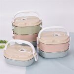 Food Container Lunch Box Factory - OEM SS304 Stainless Steel 3 Layer with Airtight Cover