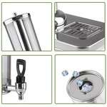 Juice Dispenser Manufacturer - OEM 3-6L Stainless Steel Beverage 2 Tanks Hot Cold