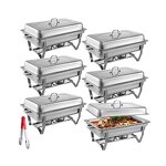 Chafing Dish Set Factory - OEM 6 Packs 8 Quart Stainless Steel Folding Chafer