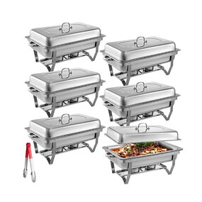 Chafing Dish Set Factory - OEM 6 Packs 8 Quart Stainless Steel Folding Chafer