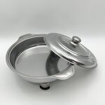 Chafing Dish Manufacturer - OEM Wholesale Stainless Steel Round Dining Stove with Lid