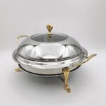 Small Chafing Dish Set Factory - OEM Hot Sale Golden Silver 18-28CM Stainless Steel