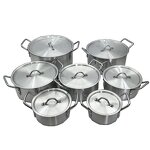 Aluminium Cookware Set Manufacturer - OEM New Arrival 7 Pcs Different Weight Cooking Pot