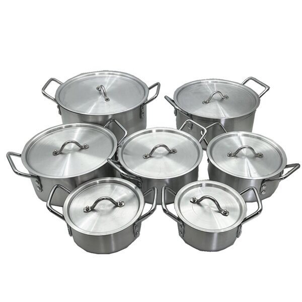 Aluminium Cookware Set Manufacturer - OEM New Arrival 7 Pcs Different Weight Cooking Pot
