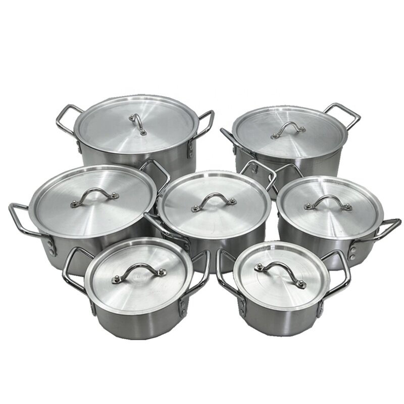 Aluminium Cookware Set Manufacturer - OEM New Arrival 7 Pcs Different Weight Cooking Pot