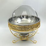 Chaffing Dish Manufacturer - OEM New Arrival Stainless Steel 3.5-4L Gold Food Warmer