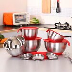 Mixing Bowl Set Manufacturer - OEM Hot Sale Stainless Steel with Handle Pour Spout