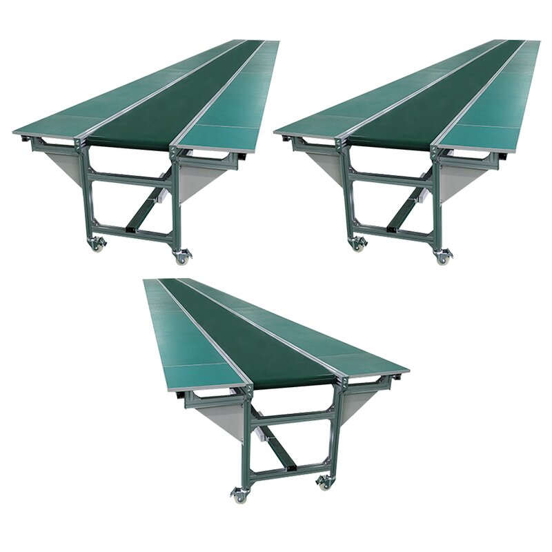 Incline Belt Conveyor System Factory - OEM/ODM Custom Adjustable Speed PVC PU Green Rubber