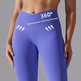 Seamless Knitted Leggings Factory - OEM Women's High Waist Cross Yoga with Butt Lift