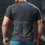 Compression Gym Shirt Manufacturer - OEM Men's Athletic Quick Dry Breathable Polyester Muscle