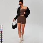 Crop Top Factory - OEM Wholesale Women's Open Back Sports Bra One Shoulder