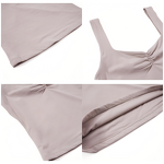 Ribbed Workout Crop Tops Factory - OEM Women Racerback Tank Tops with Built in Bra