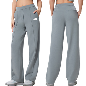 Lulu Sports Pants Factory - OEM New Loose Draping Slimming Straight Wide Leg