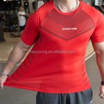 Custom Gym T-Shirts Factory - OEM Men's Dry Fit Running Workout Compression Sport Wear