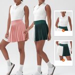 Tennis Pleated Skirt Factory - OEM Women's Summer Fashion Sleeveless Sports Golf Running
