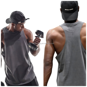 Fitness Vest Factory - OEM Men's Cross-Shaped Training Loose-Fitting Sleeveless T-Shirt