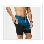 Gym Shorts Manufacturer - OEM Men's Quick Dry Polyester Spandex 2-in-1 Training Liner