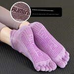 Pilates Socks Manufacturer - OEM Custom Made Non-Slip 5 Toe Crew Socks Free Size