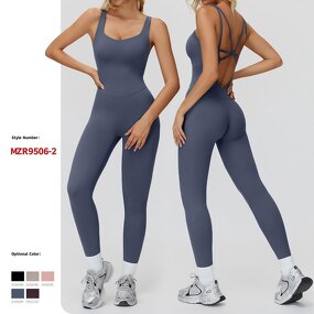 Fleece One-piece Manufacturer - OEM Yoga Wear Sets Backless Tight Bodysuit Outdoor Running