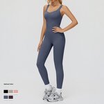Fleece One-piece Manufacturer - OEM Yoga Wear Sets Backless Tight Bodysuit Outdoor Running