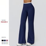 Color Blocking Yoga Pants Manufacturer - OEM Skin-friendly High Elastic Loose 2-in-1 Flare