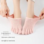 Five-toe Pilates Socks Factory - OEM Custom Logo Solid Color Breathable Cotton Printed
