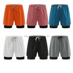 Gym Shorts Manufacturer - OEM Men's Quick Dry Polyester Spandex 2-in-1 Training Liner