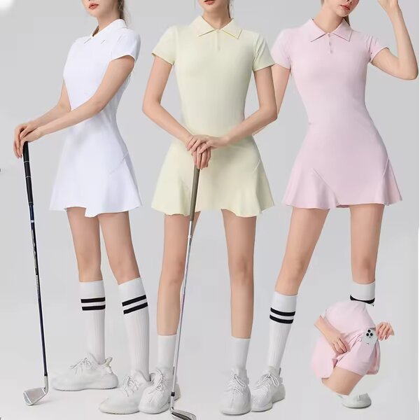 Tennis Dress Manufacturer - OEM Casual Sports Slim-Fit Polo Collar Golf Outfit Sets