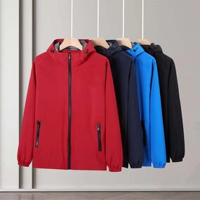 Winter Jacket Factory - OEM Men's Sporty Custom Lightweight Hooded Waterproof Windproof