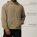 Men's Sports Jacket Factory - OEM Outdoor UV Proof Waterproof Anti-Wrinkle Zipper Hood