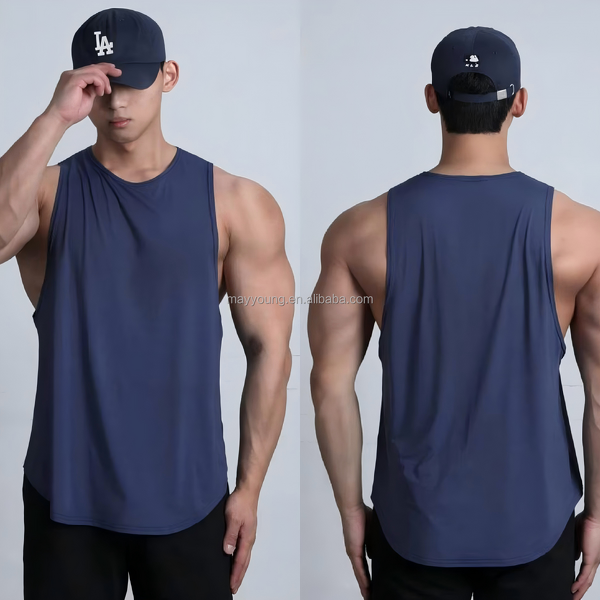Men's Running Vest Manufacturer - OEM Wholesale Quick-Drying Gym Tank Top Elastic Training