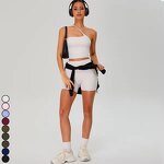 Crop Top Factory - OEM Wholesale Women's Open Back Sports Bra One Shoulder