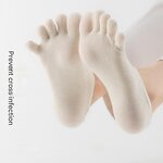 Five-toe Pilates Socks Factory - OEM Custom Logo Solid Color Breathable Cotton Printed