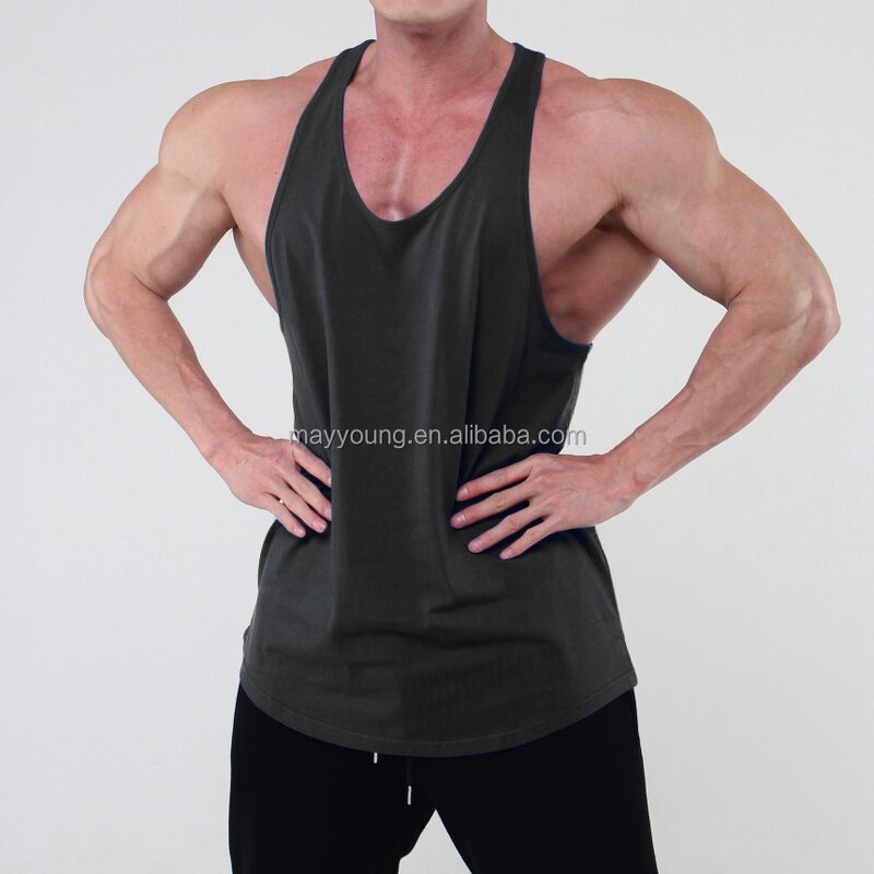 Men's Sports Vest Factory - OEM Trendy Brand Summer Pure Cotton Solid Color Sleeveless
