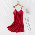 Ice Silk Pajamas Factory - OEM Ladies Halter Dress Europe America Fashion Nightdress