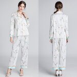 Silk Pajamas Manufacturer - OEM Women's Long Sleeve Printed Two Sets Home Wear