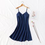 Ice Silk Pajamas Factory - OEM Ladies Halter Dress Europe America Fashion Nightdress