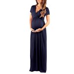 Maternity Clothing Manufacturer - OEM Plus Size V Neck Expansion Skirt Maxi Dress