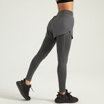 High Waist Yoga Pants Manufacturer - OEM Women's Nylon Spandex Push-up Abdomen Mesh